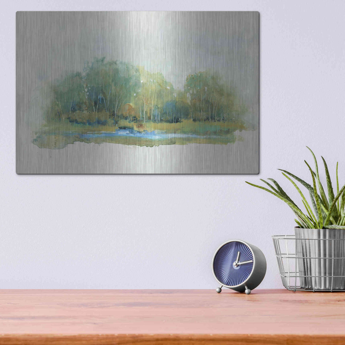 Luxe Metal Art 'Forest Vignette II' by Tim O'Toole, Metal Wall Art,16x12