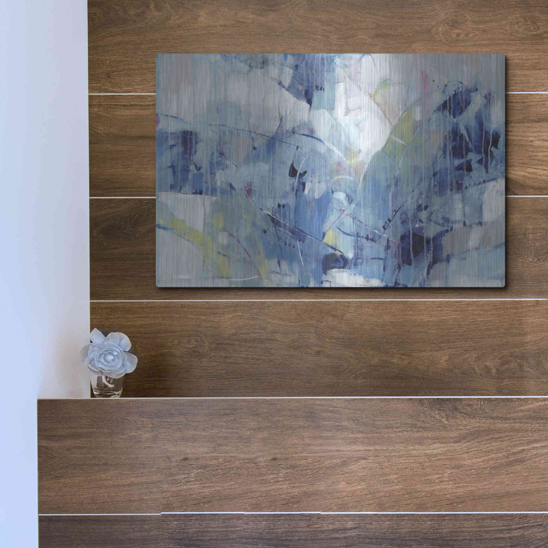 Luxe Metal Art 'Ice Breaker I' by Tim O'Toole, Metal Wall Art,16x12