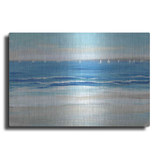 Luxe Metal Art 'Low Cerulean Tide I' by Tim O'Toole, Metal Wall Art