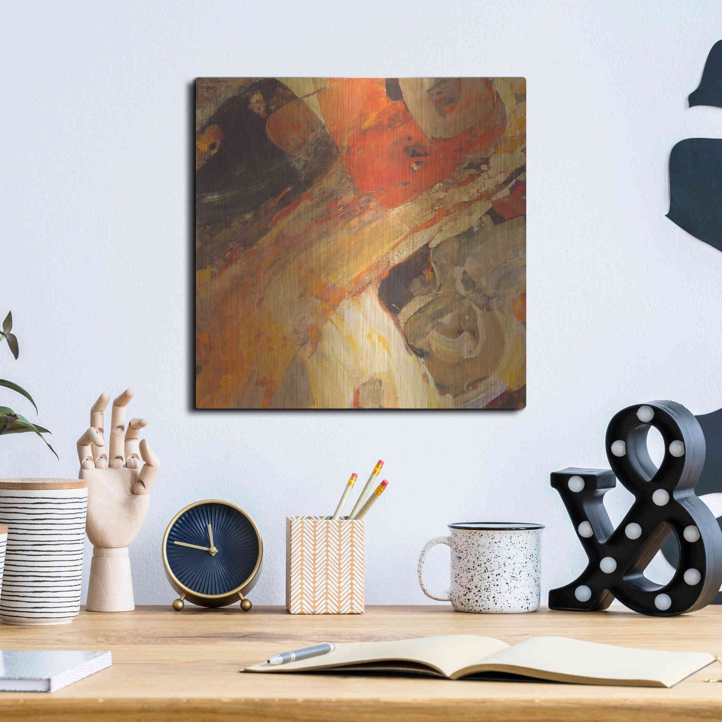 Luxe Metal Art 'Moab' by Albena Hristova, Metal Wall Art,12x12