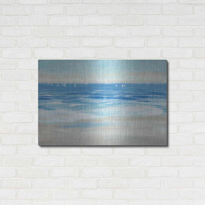 Luxe Metal Art 'Low Cerulean Tide II' by Tim O'Toole, Metal Wall Art,36x24