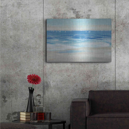 Luxe Metal Art 'Low Cerulean Tide II' by Tim O'Toole, Metal Wall Art,36x24