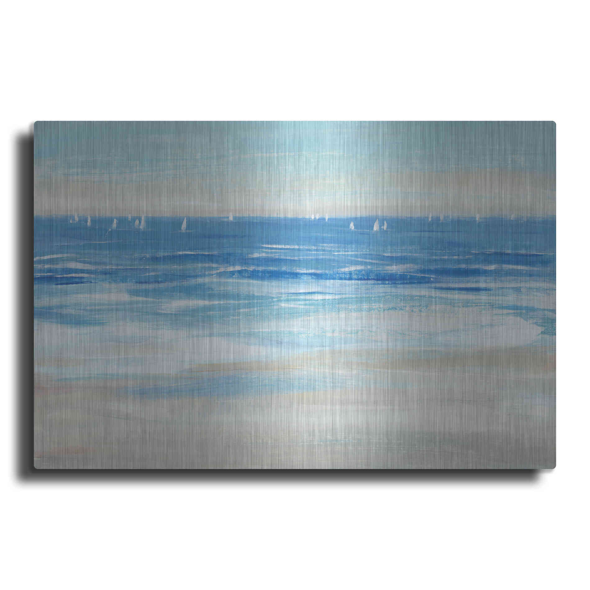 Luxe Metal Art 'Low Cerulean Tide II' by Tim O'Toole, Metal Wall Art