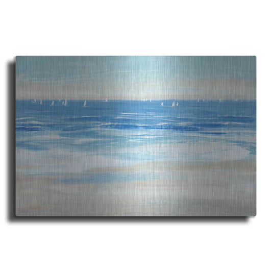Luxe Metal Art 'Low Cerulean Tide II' by Tim O'Toole, Metal Wall Art