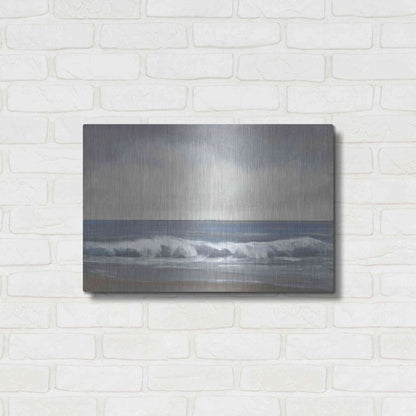 Luxe Metal Art 'Neutral Shoreline II' by Tim O'Toole, Metal Wall Art,24x16