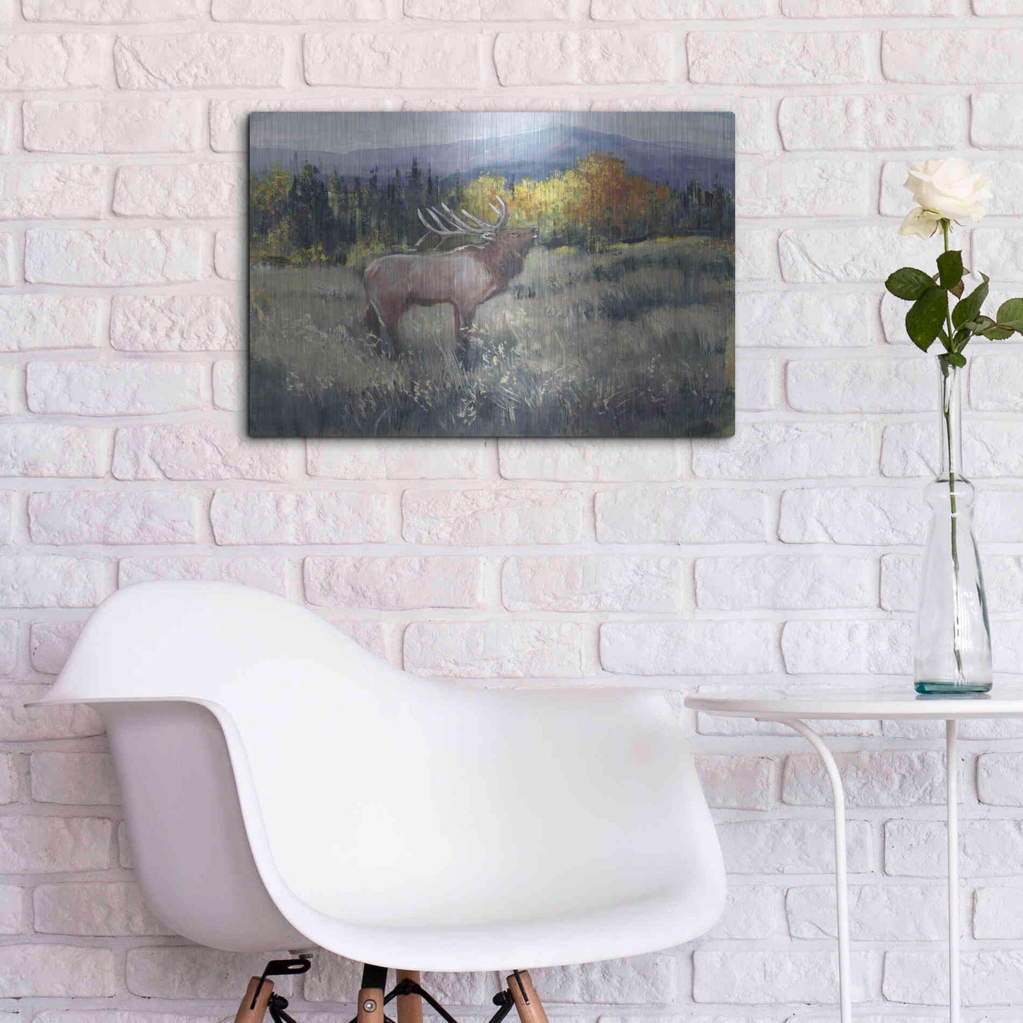 Luxe Metal Art 'Rocky Mountain Elk II' by Tim O'Toole, Metal Wall Art,24x16