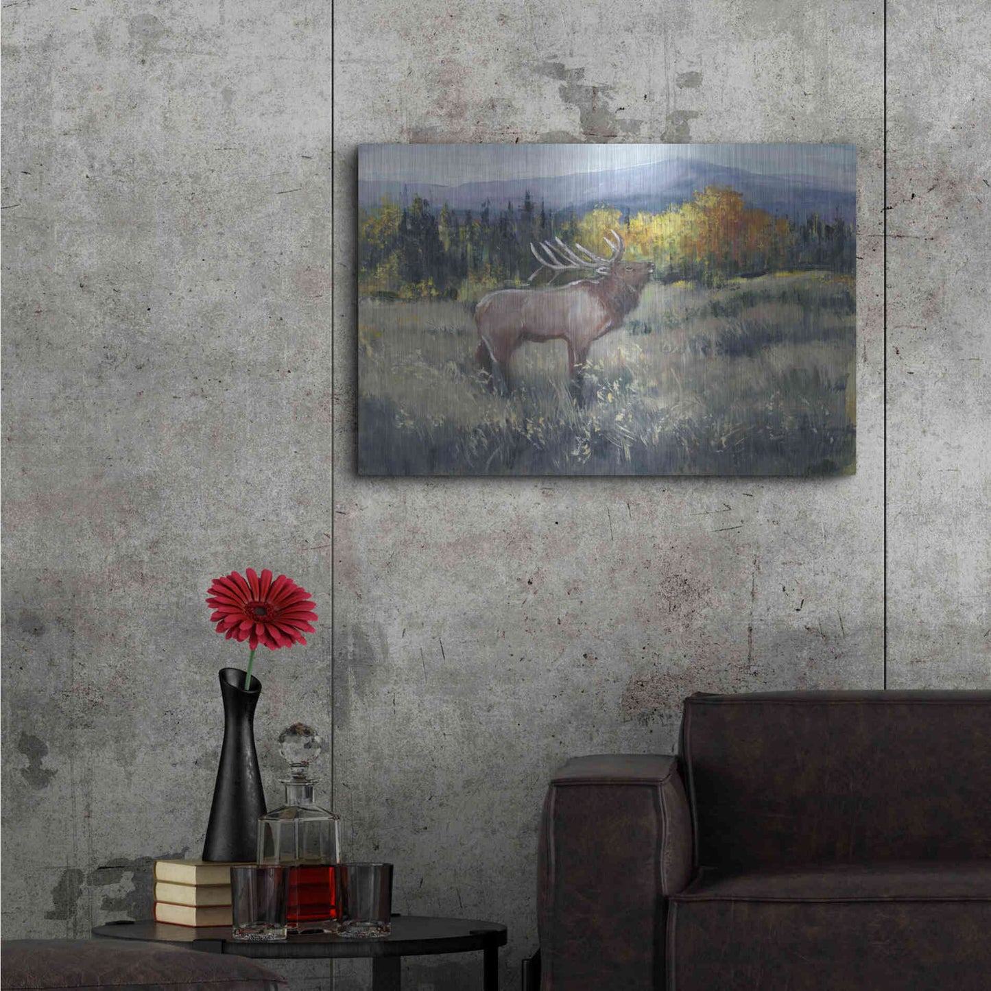 Luxe Metal Art 'Rocky Mountain Elk II' by Tim O'Toole, Metal Wall Art,36x24