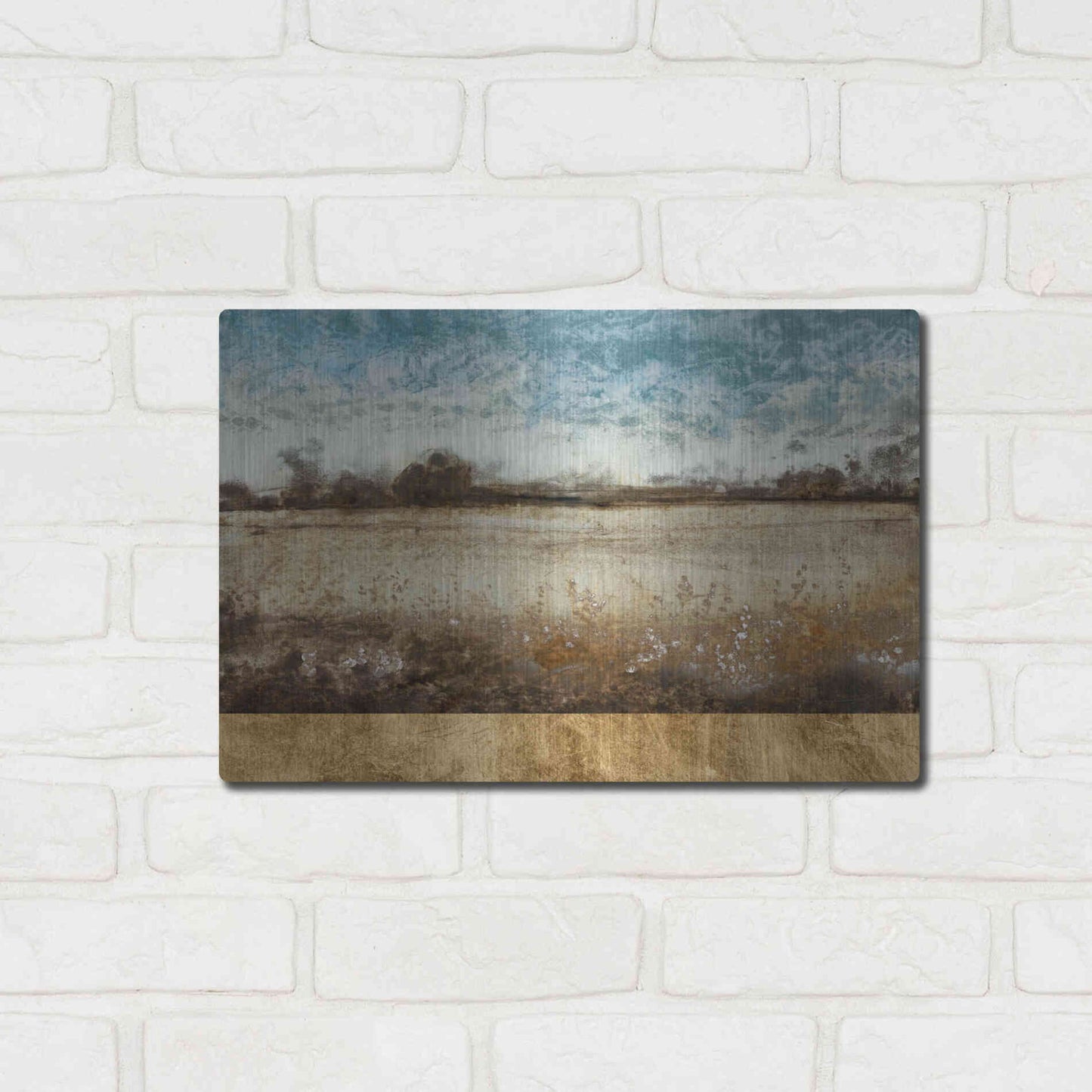 Luxe Metal Art 'Infinite Pasture' by Tim O'Toole, Metal Wall Art,16x12