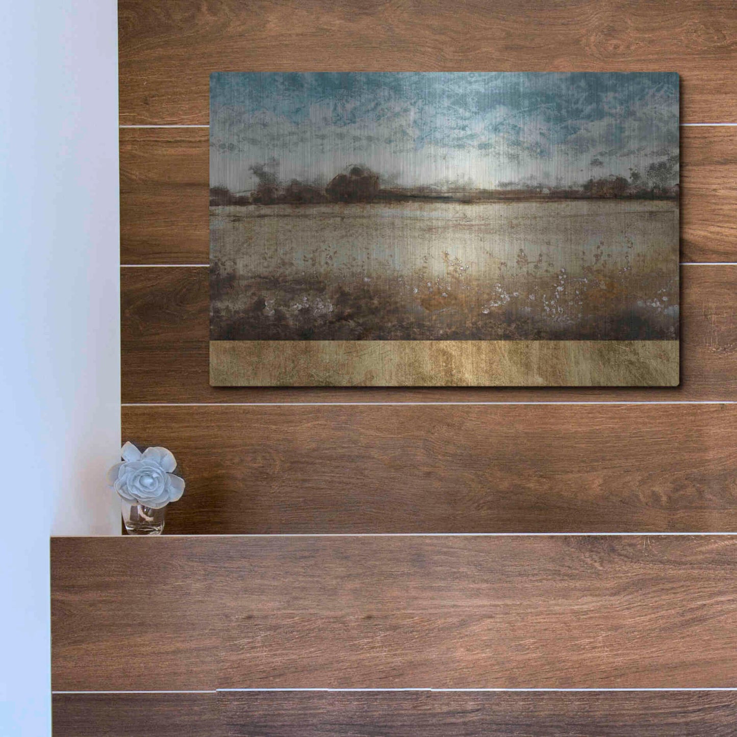 Luxe Metal Art 'Infinite Pasture' by Tim O'Toole, Metal Wall Art,16x12