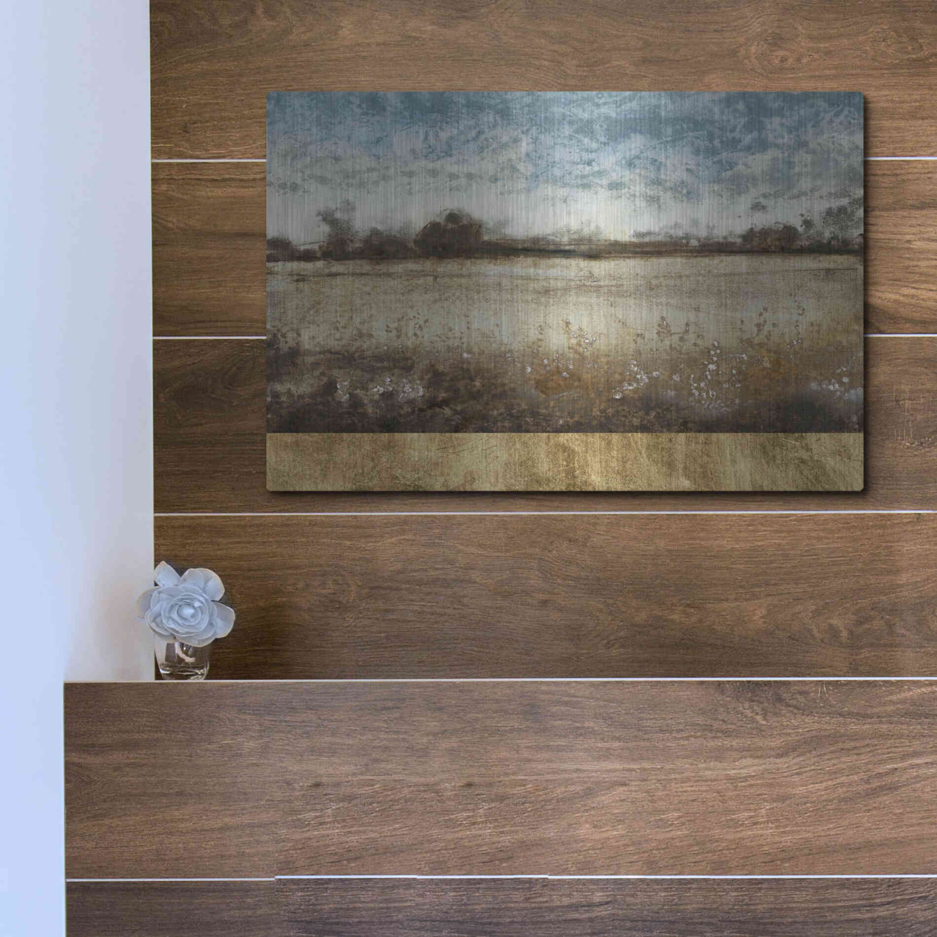 Luxe Metal Art 'Infinite Pasture' by Tim O'Toole, Metal Wall Art,16x12