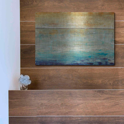 Luxe Metal Art 'Placid Water I' by Tim O'Toole, Metal Wall Art,16x12