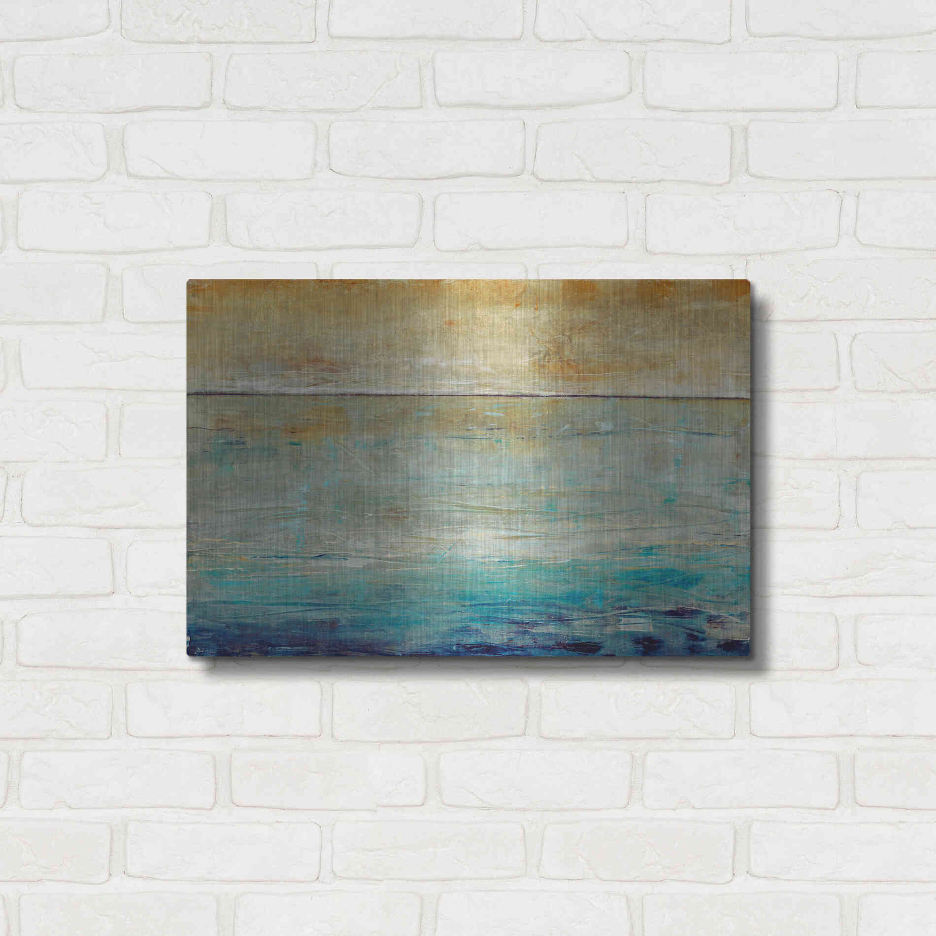 Luxe Metal Art 'Placid Water I' by Tim O'Toole, Metal Wall Art,24x16