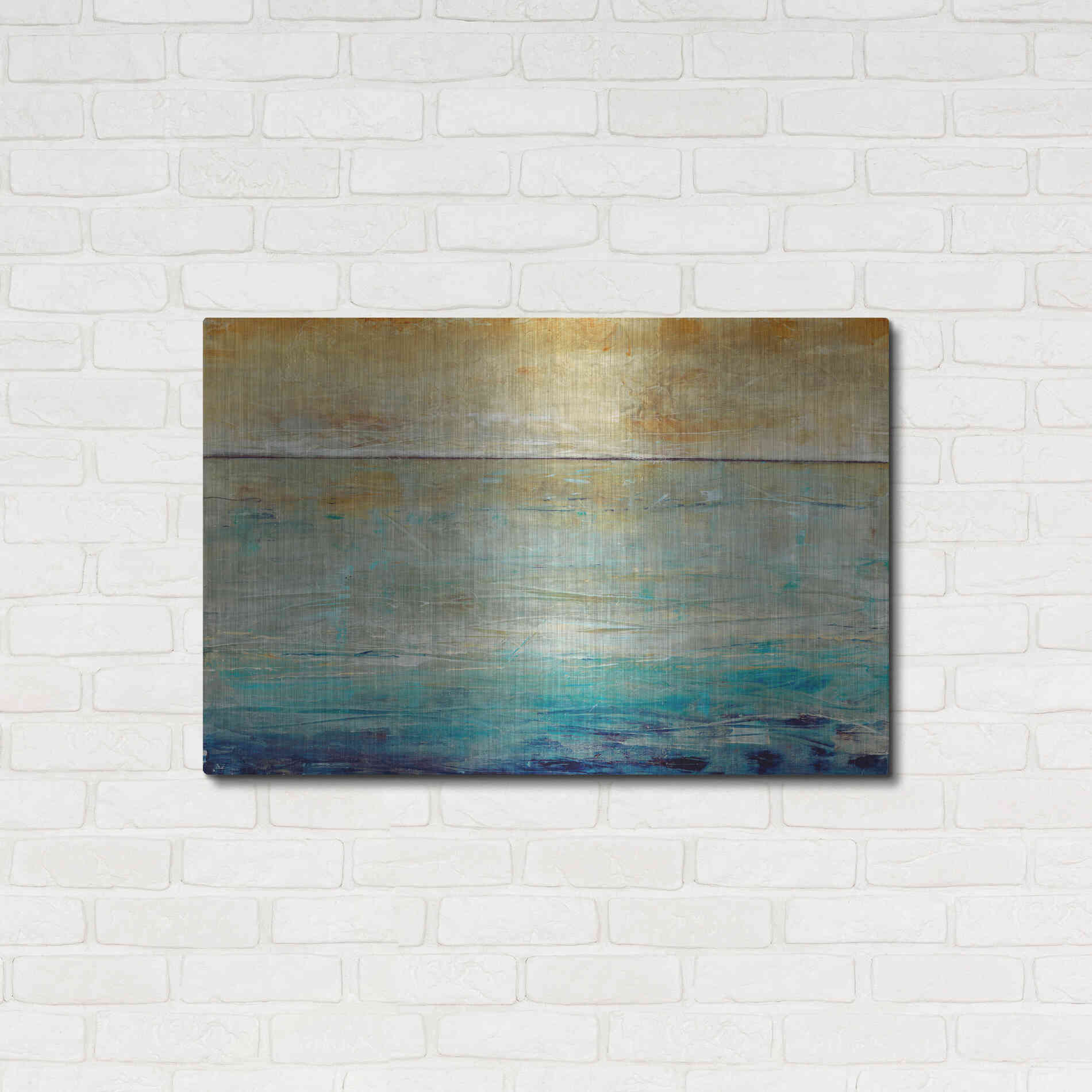 Luxe Metal Art 'Placid Water I' by Tim O'Toole, Metal Wall Art,36x24