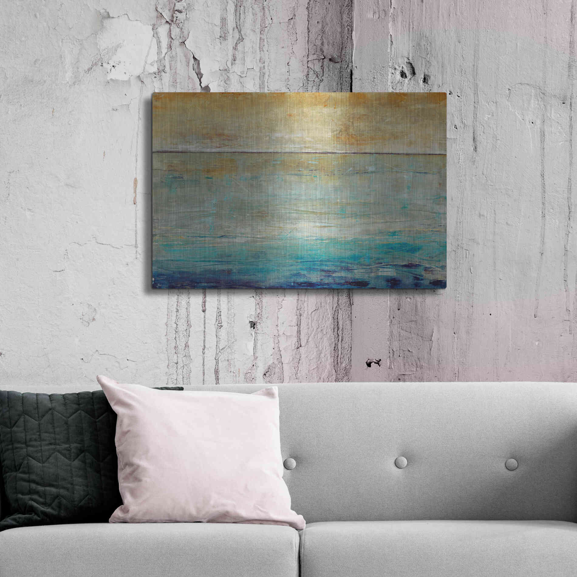 Luxe Metal Art 'Placid Water I' by Tim O'Toole, Metal Wall Art,36x24