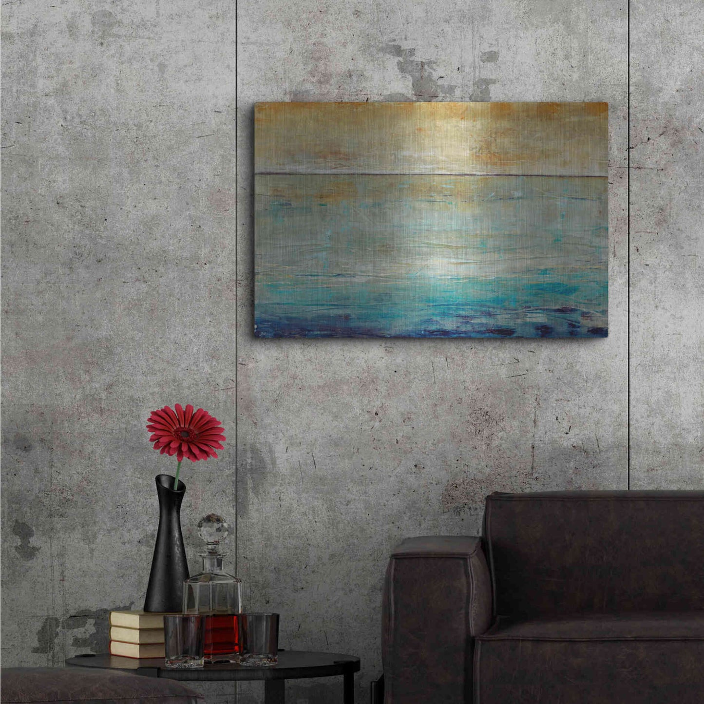 Luxe Metal Art 'Placid Water I' by Tim O'Toole, Metal Wall Art,36x24