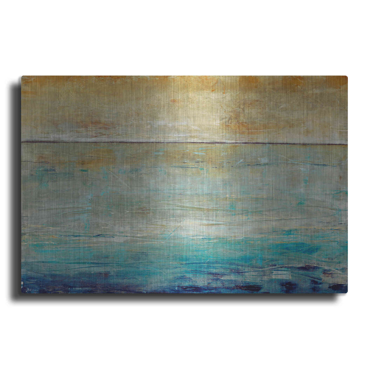 Luxe Metal Art 'Placid Water I' by Tim O'Toole, Metal Wall Art