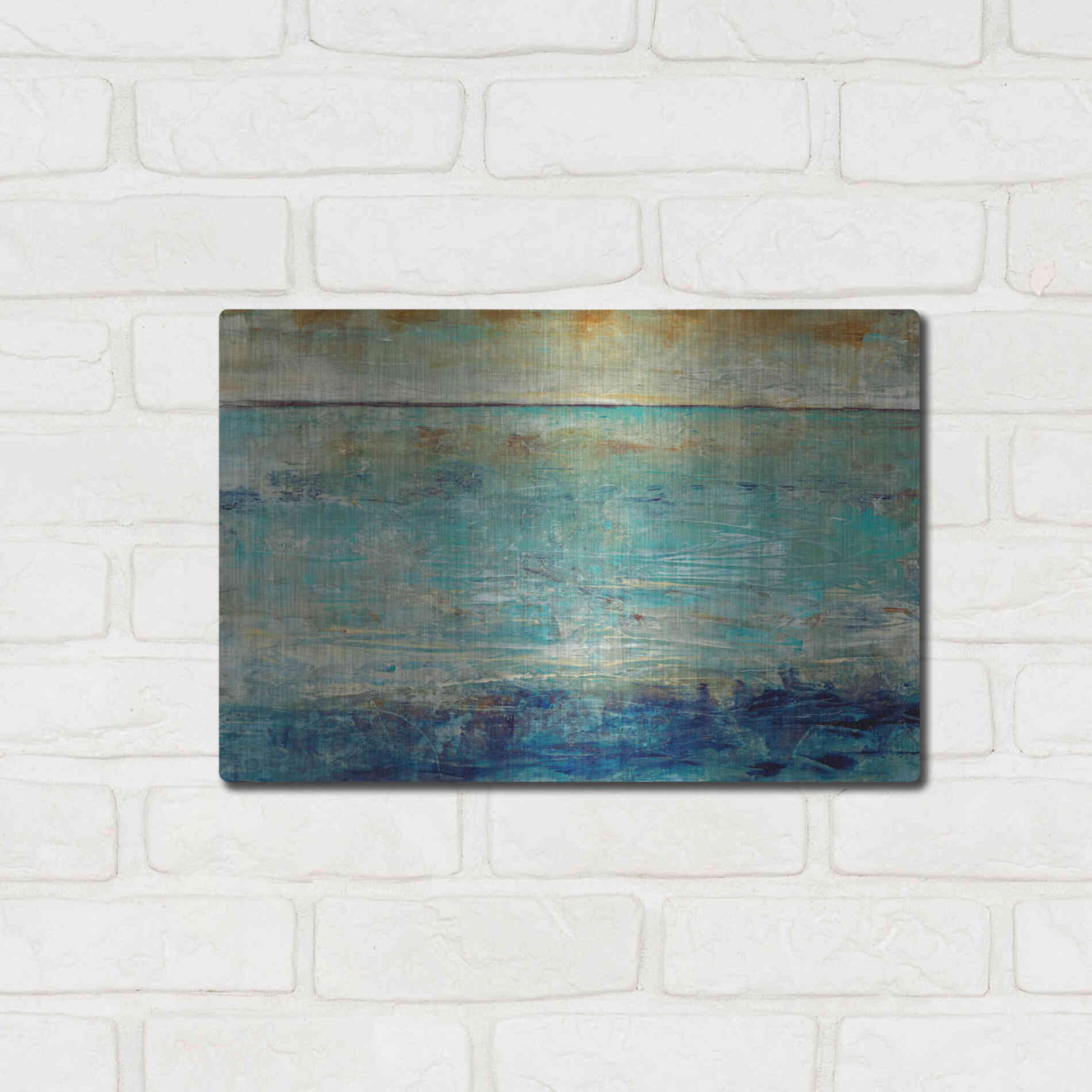 Luxe Metal Art 'Placid Water II' by Tim O'Toole, Metal Wall Art,16x12