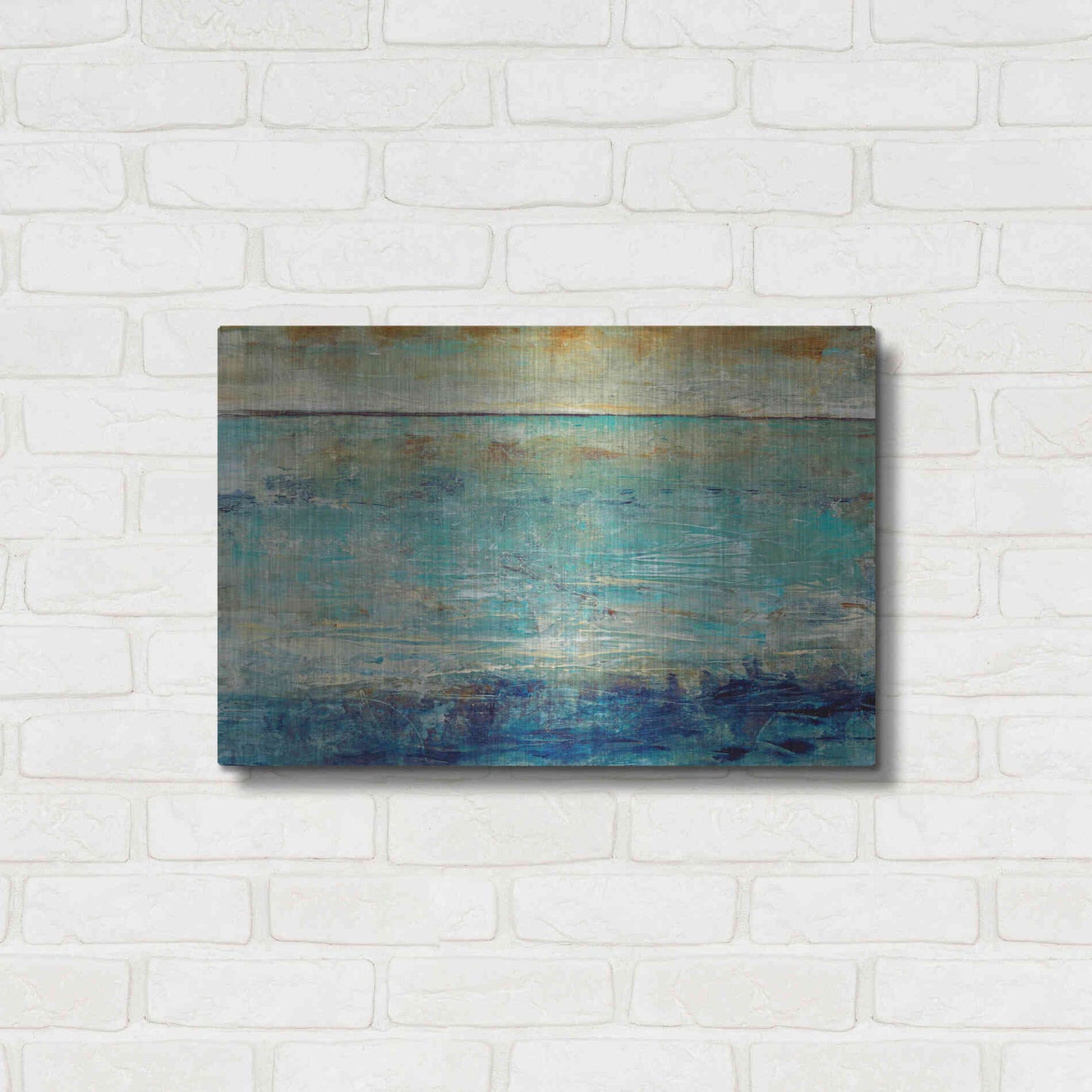 Luxe Metal Art 'Placid Water II' by Tim O'Toole, Metal Wall Art,24x16