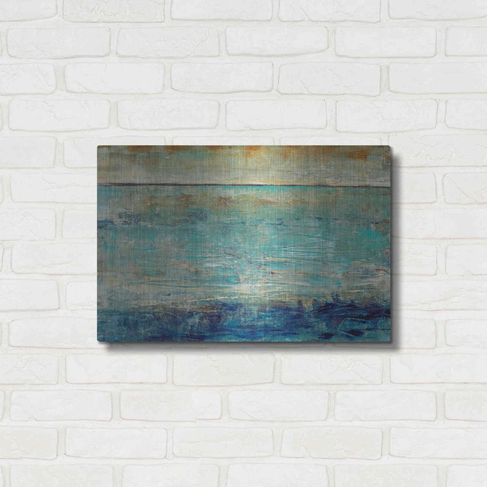 Luxe Metal Art 'Placid Water II' by Tim O'Toole, Metal Wall Art,24x16