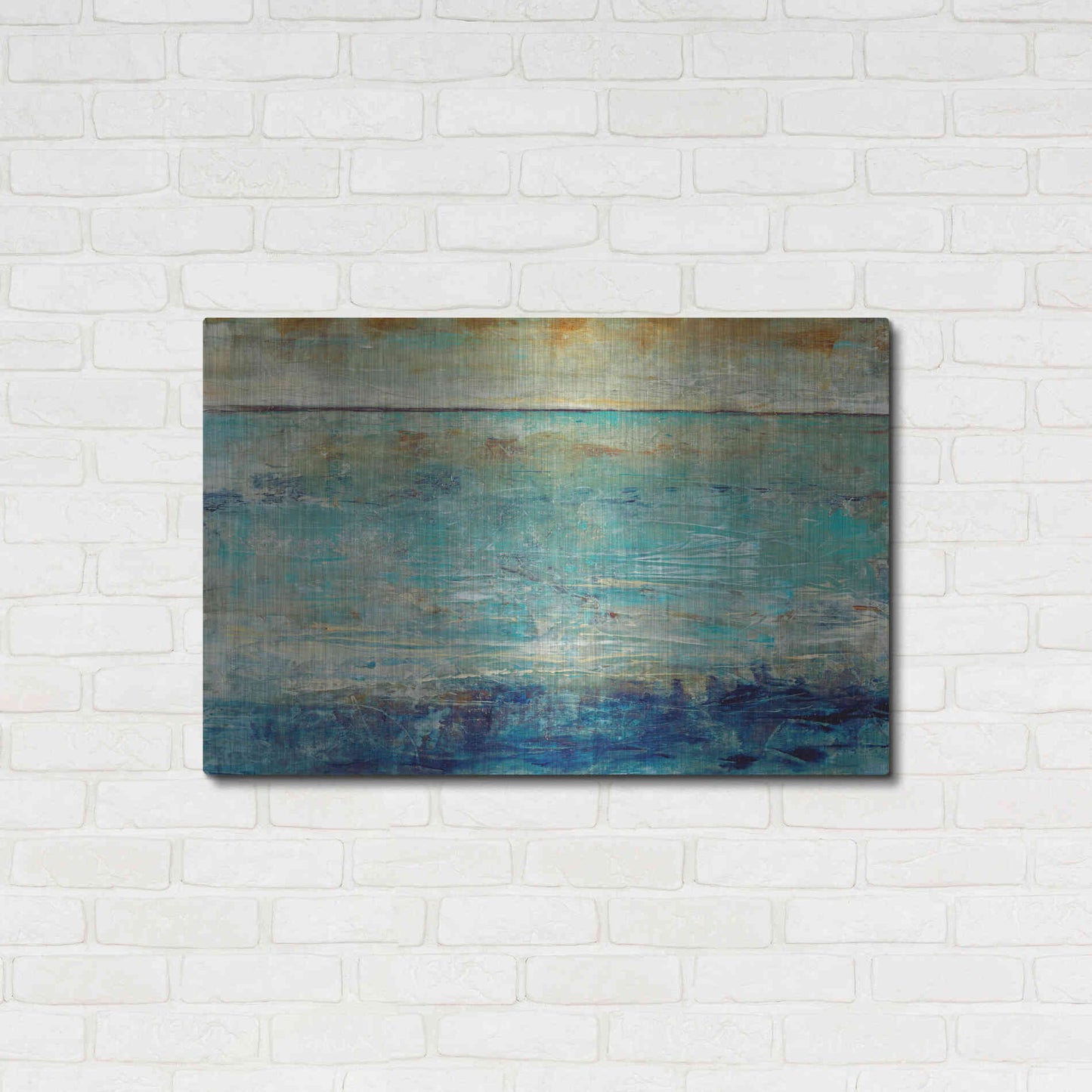 Luxe Metal Art 'Placid Water II' by Tim O'Toole, Metal Wall Art,36x24