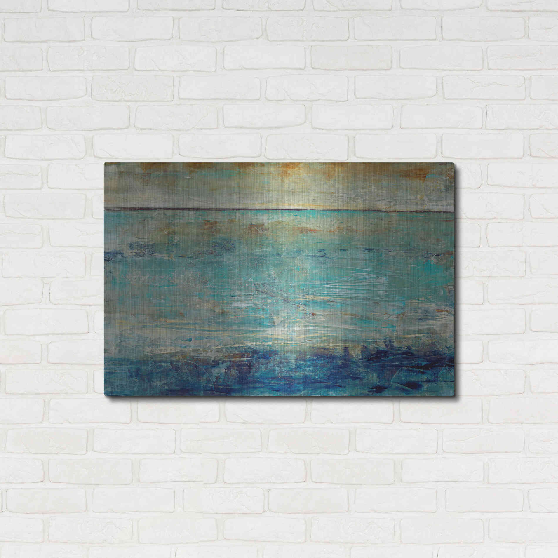 Luxe Metal Art 'Placid Water II' by Tim O'Toole, Metal Wall Art,36x24