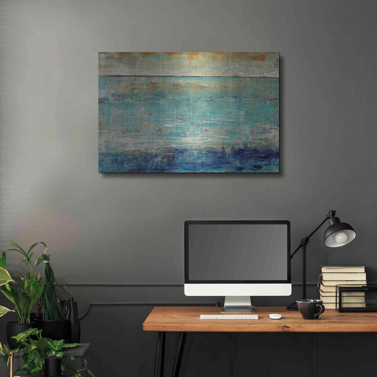 Luxe Metal Art 'Placid Water II' by Tim O'Toole, Metal Wall Art,36x24