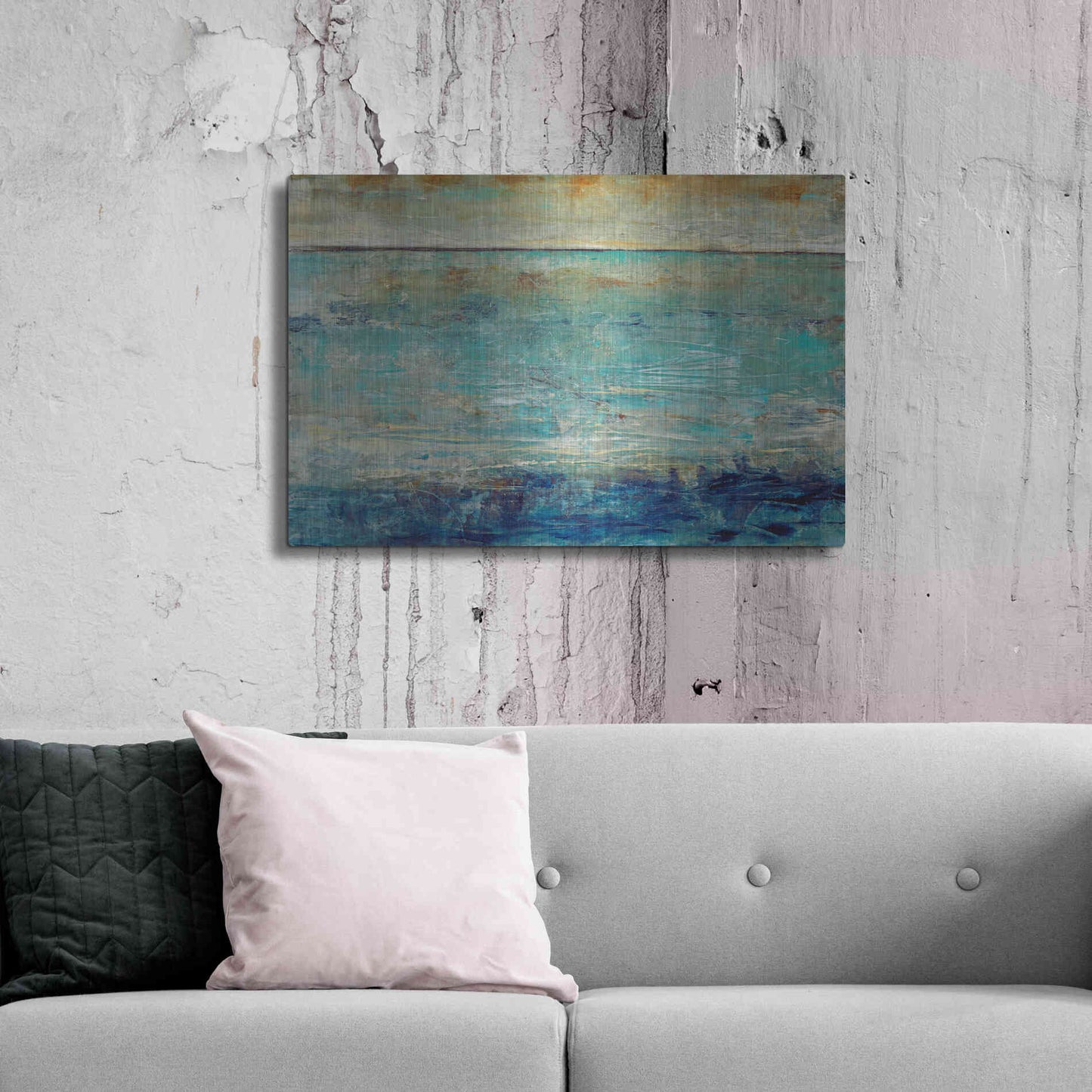 Luxe Metal Art 'Placid Water II' by Tim O'Toole, Metal Wall Art,36x24