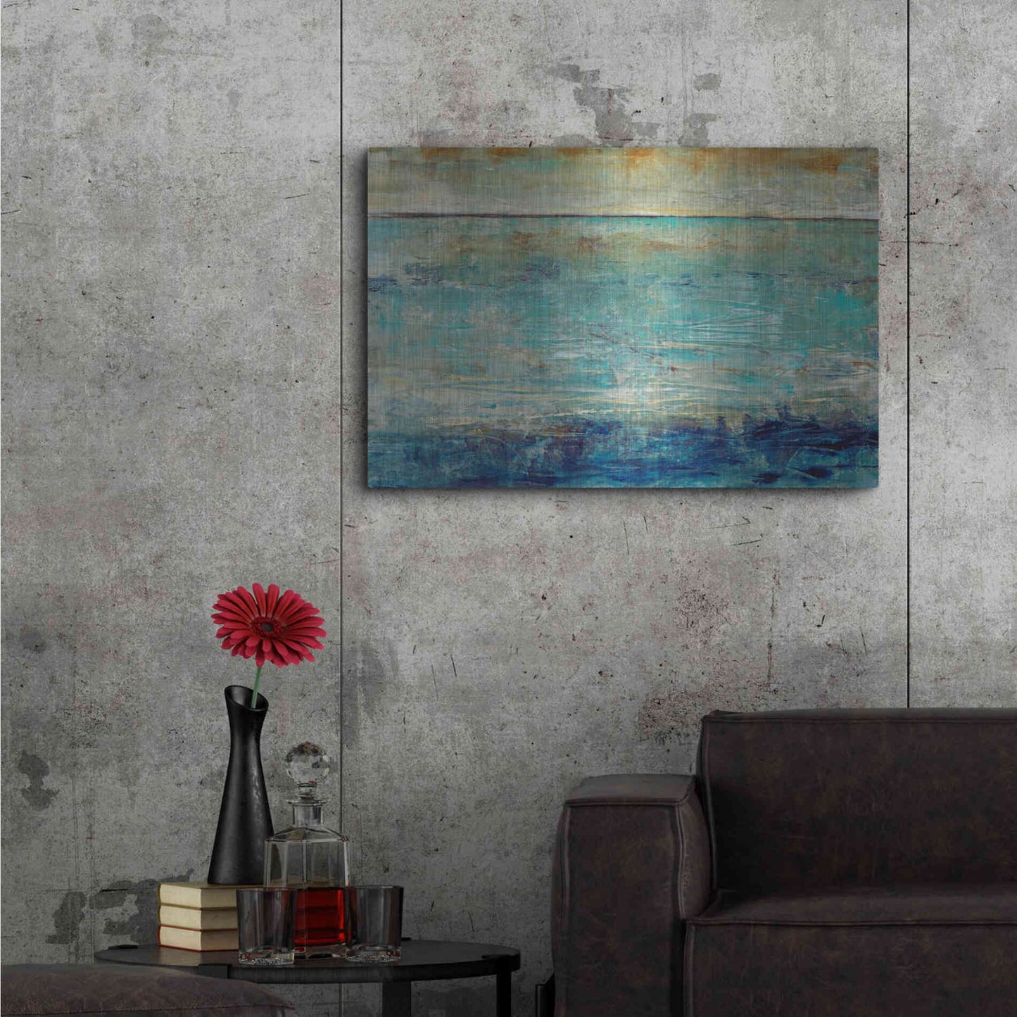 Luxe Metal Art 'Placid Water II' by Tim O'Toole, Metal Wall Art,36x24