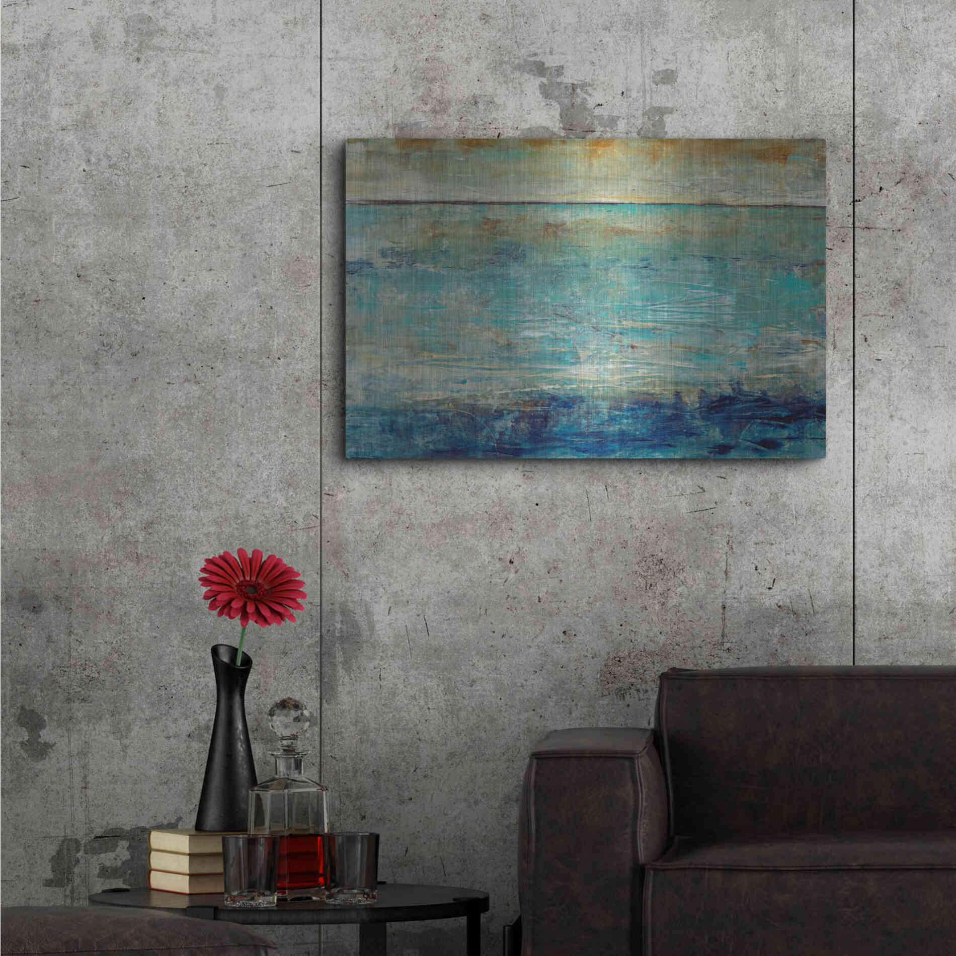 Luxe Metal Art 'Placid Water II' by Tim O'Toole, Metal Wall Art,36x24