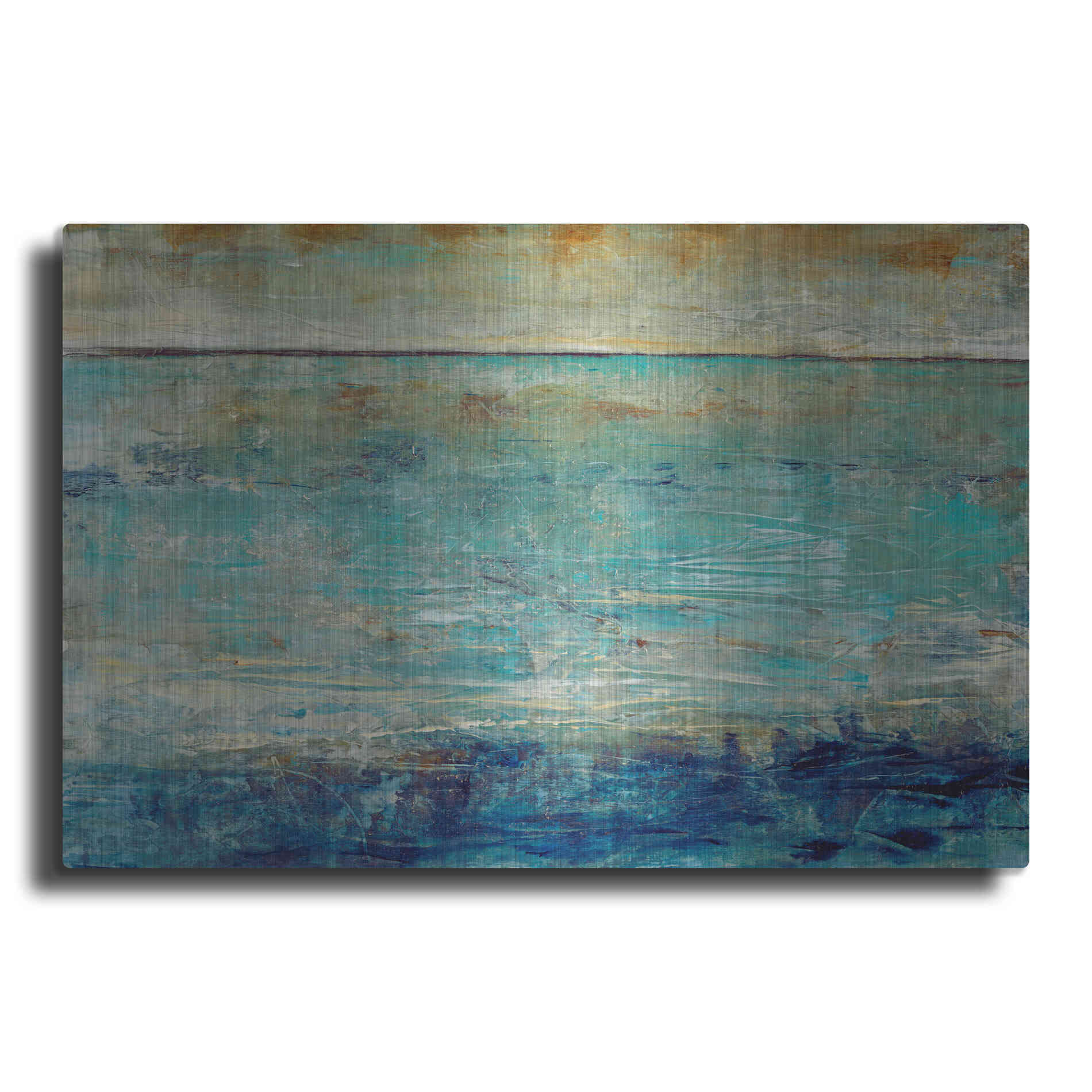 Luxe Metal Art 'Placid Water II' by Tim O'Toole, Metal Wall Art