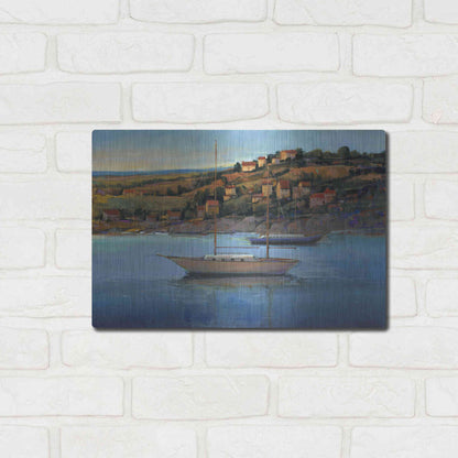 Luxe Metal Art 'Harbor View I' by Tim O'Toole, Metal Wall Art,16x12