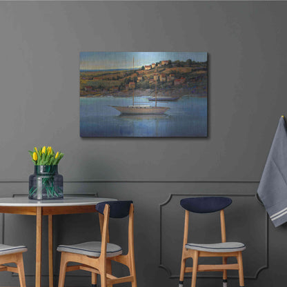 Luxe Metal Art 'Harbor View I' by Tim O'Toole, Metal Wall Art,36x24