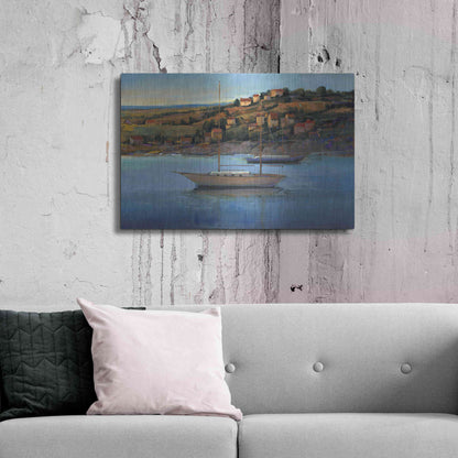 Luxe Metal Art 'Harbor View I' by Tim O'Toole, Metal Wall Art,36x24