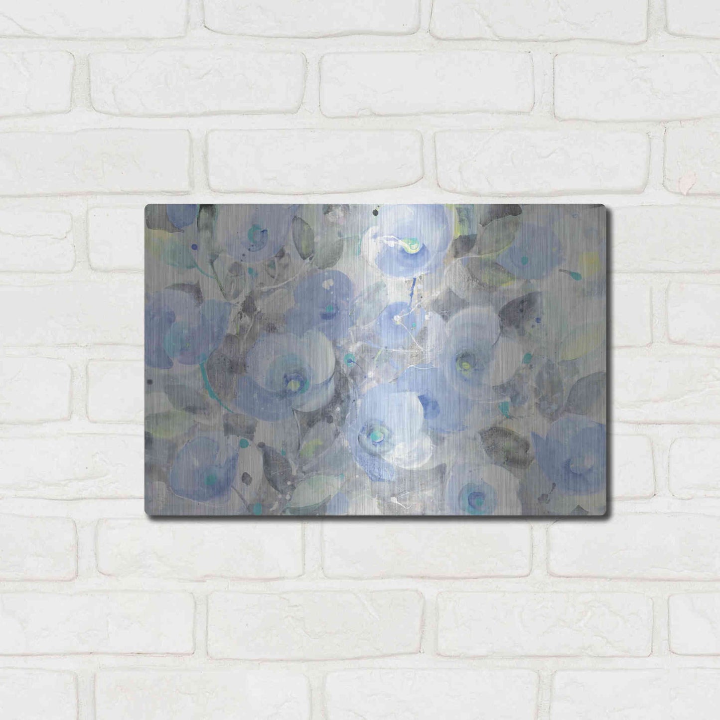 Luxe Metal Art 'Sugar Flowers I' by Albena Hristova, Metal Wall Art,16x12