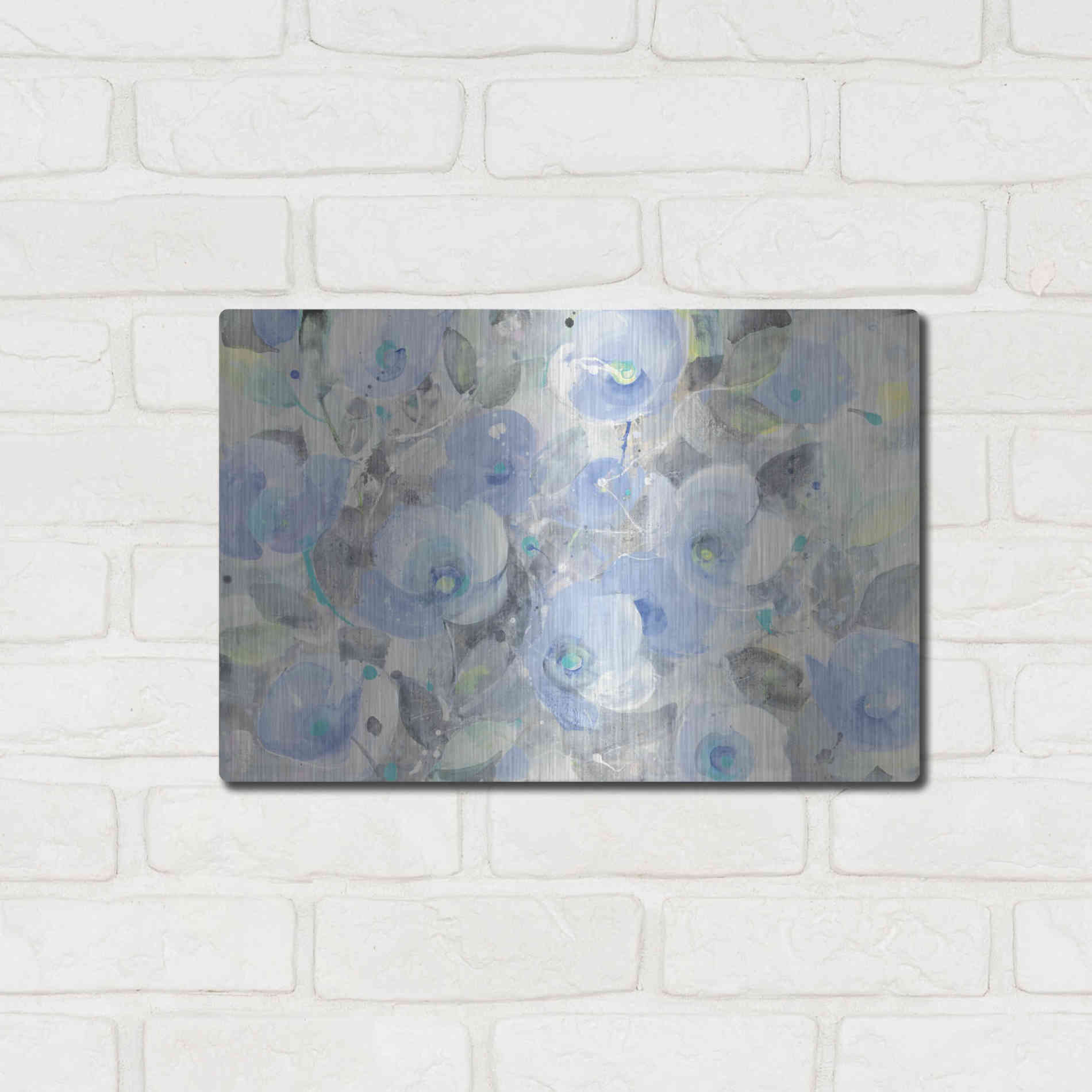 Luxe Metal Art 'Sugar Flowers I' by Albena Hristova, Metal Wall Art,16x12