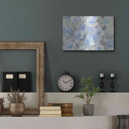 Luxe Metal Art 'Sugar Flowers I' by Albena Hristova, Metal Wall Art,16x12