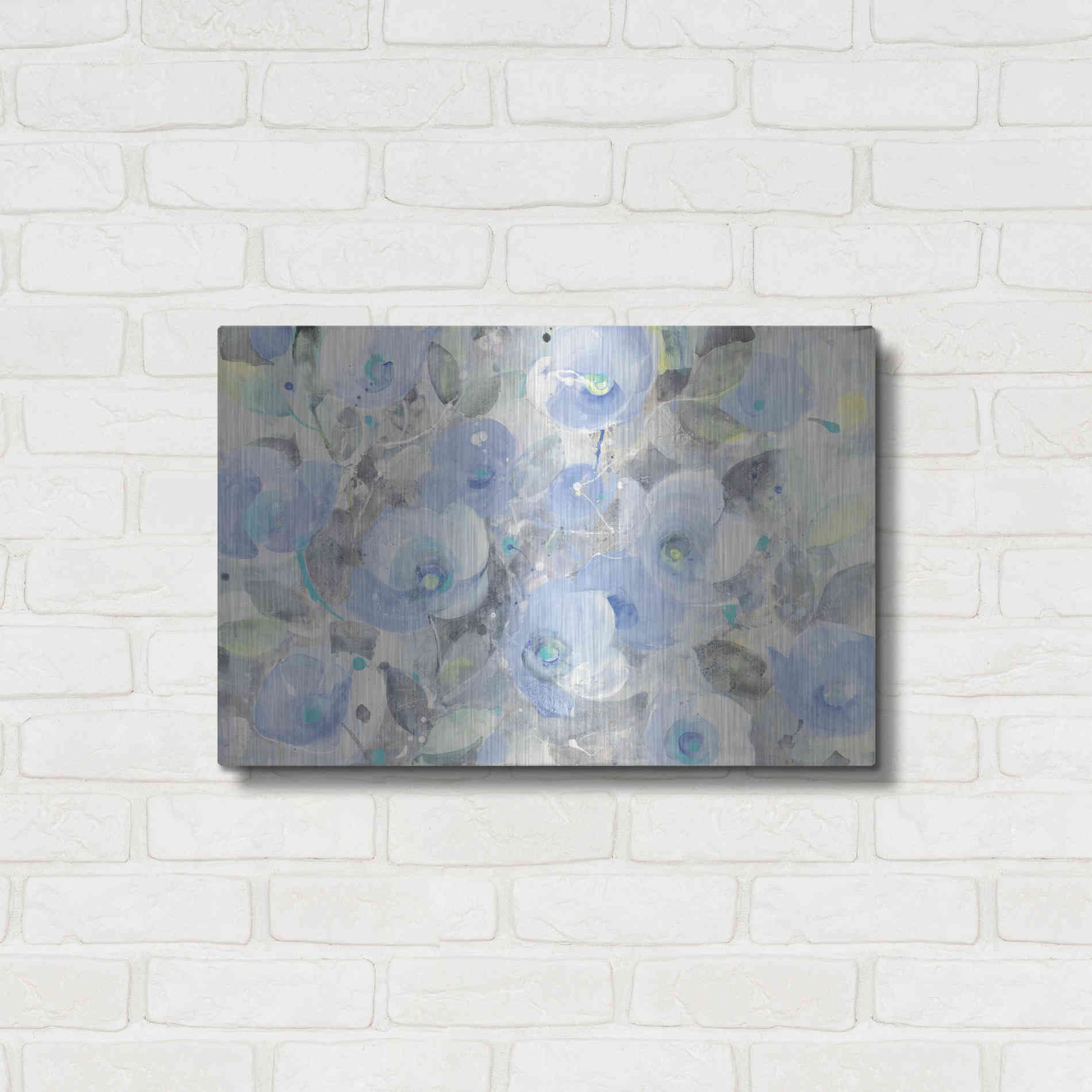 Luxe Metal Art 'Sugar Flowers I' by Albena Hristova, Metal Wall Art,24x16