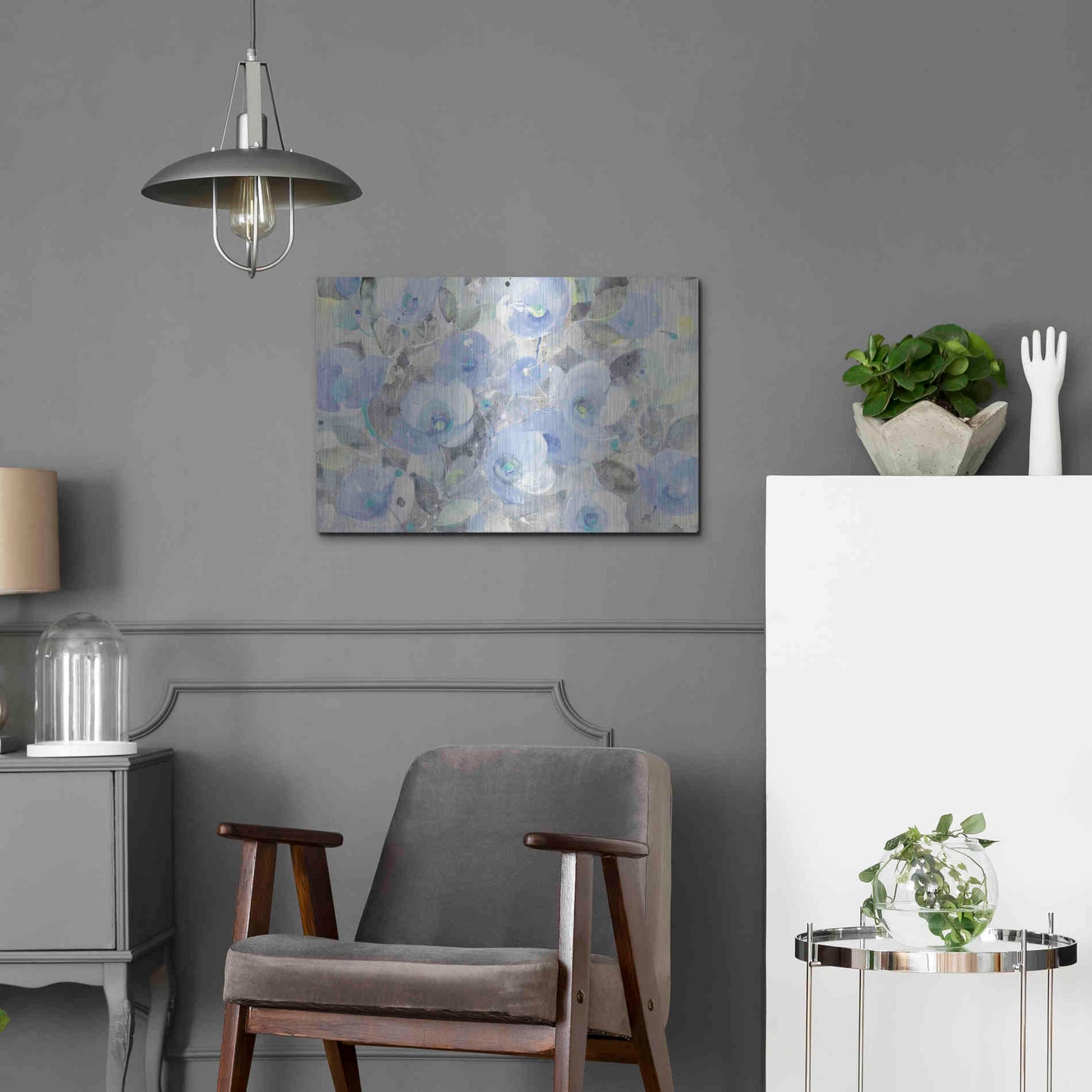 Luxe Metal Art 'Sugar Flowers I' by Albena Hristova, Metal Wall Art,24x16