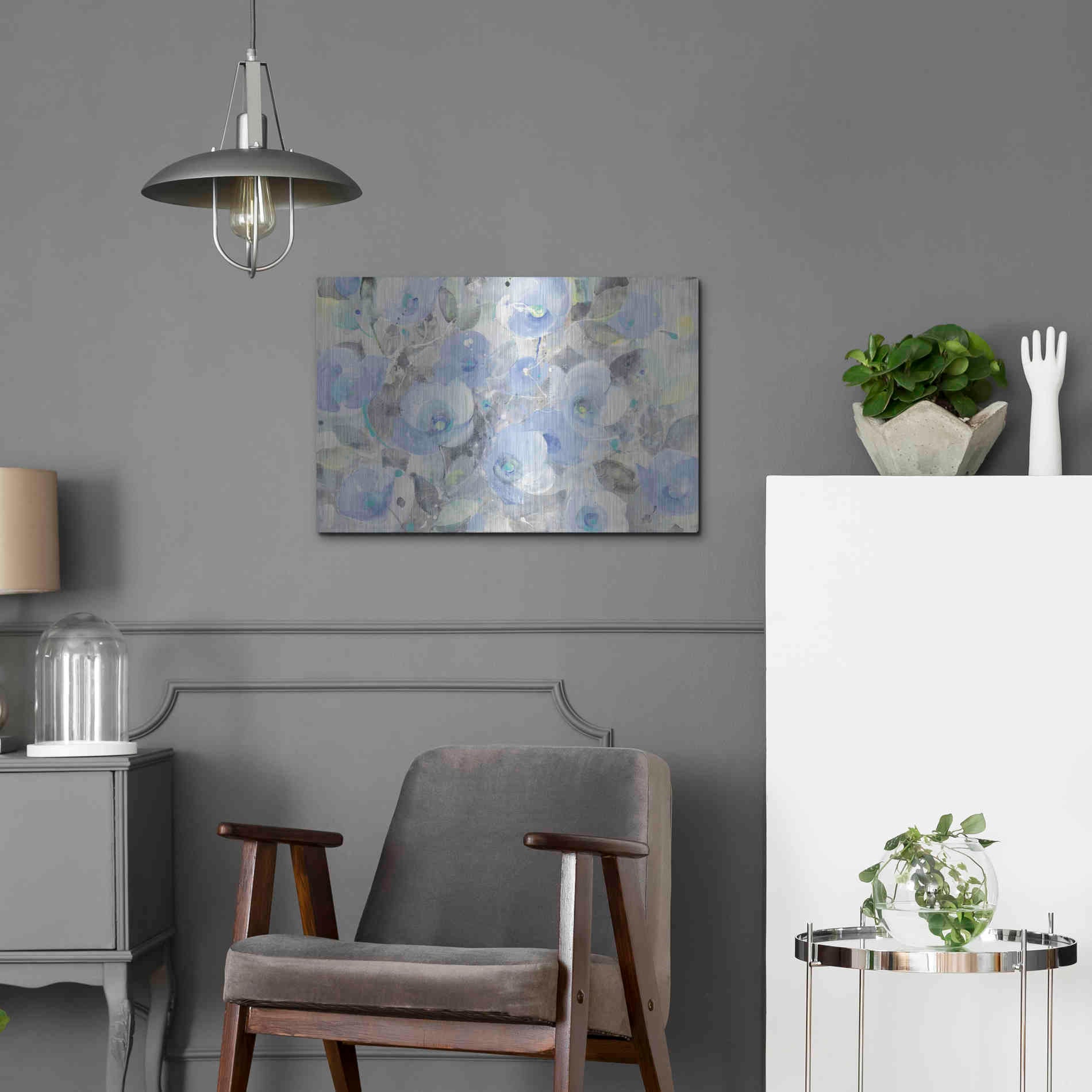 Luxe Metal Art 'Sugar Flowers I' by Albena Hristova, Metal Wall Art,24x16