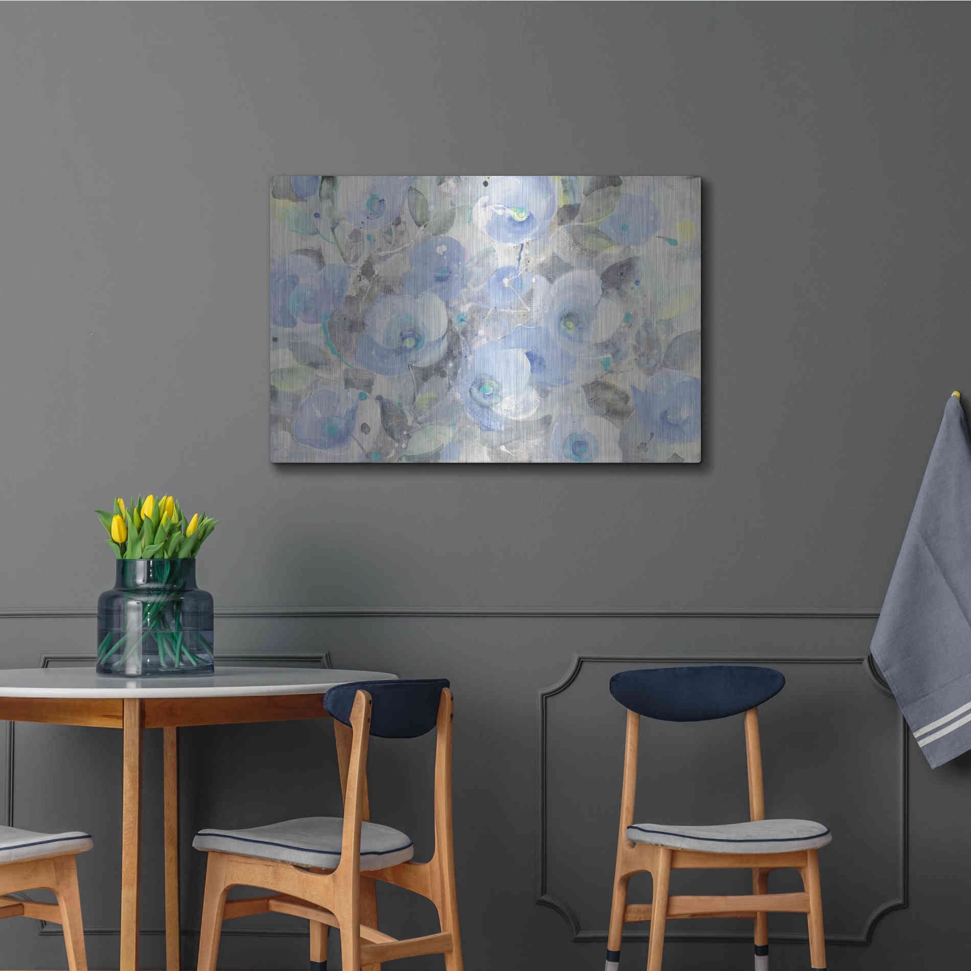 Luxe Metal Art 'Sugar Flowers I' by Albena Hristova, Metal Wall Art,36x24