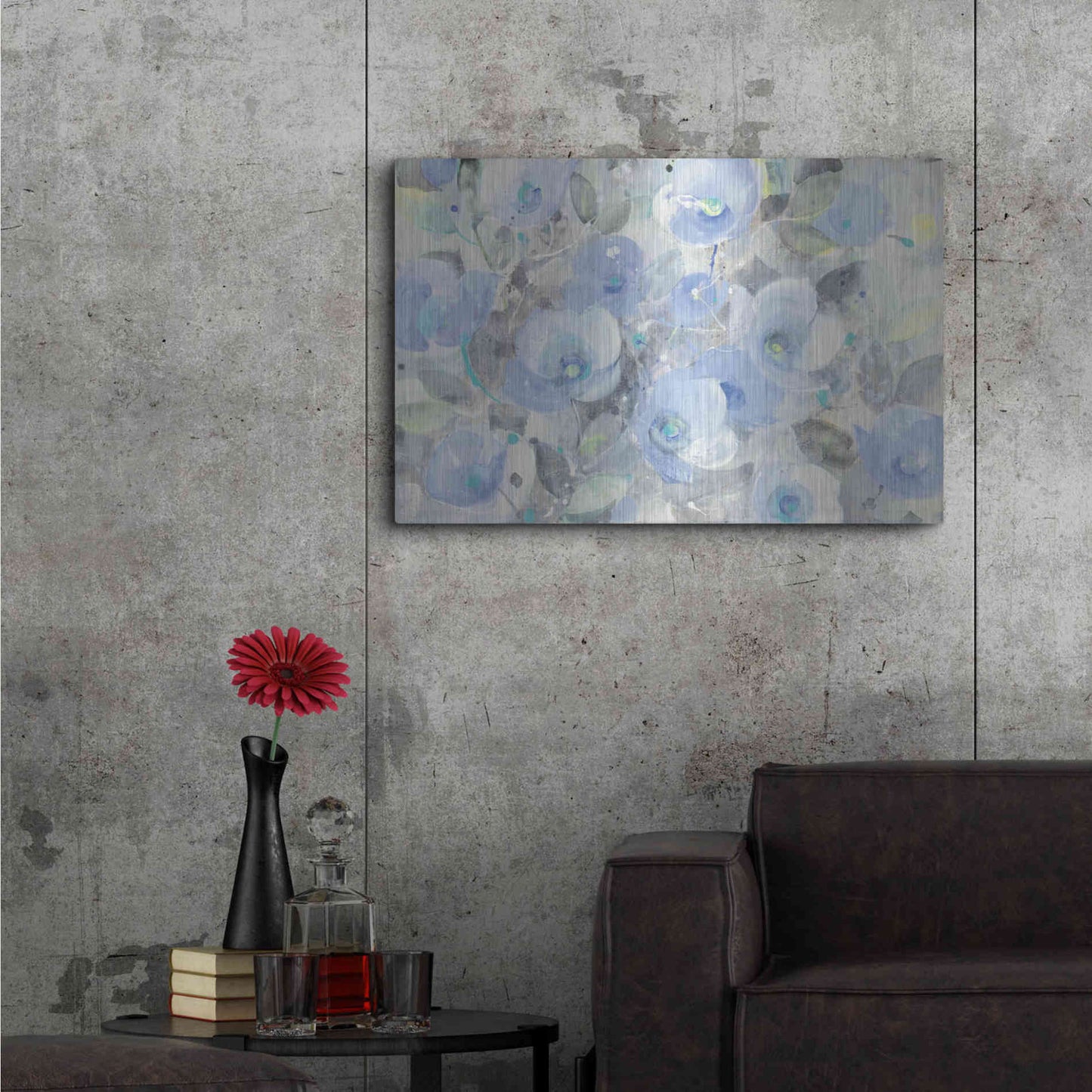Luxe Metal Art 'Sugar Flowers I' by Albena Hristova, Metal Wall Art,36x24
