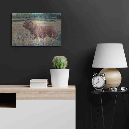 Luxe Metal Art 'Bear in the Field' by Tim O'Toole, Metal Wall Art,24x16