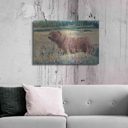 Luxe Metal Art 'Bear in the Field' by Tim O'Toole, Metal Wall Art,36x24