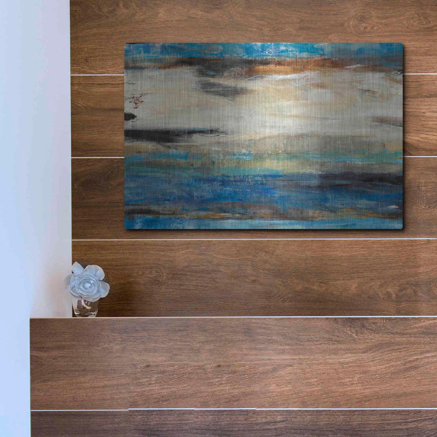 Luxe Metal Art 'Bramble II' by Tim O'Toole, Metal Wall Art,16x12