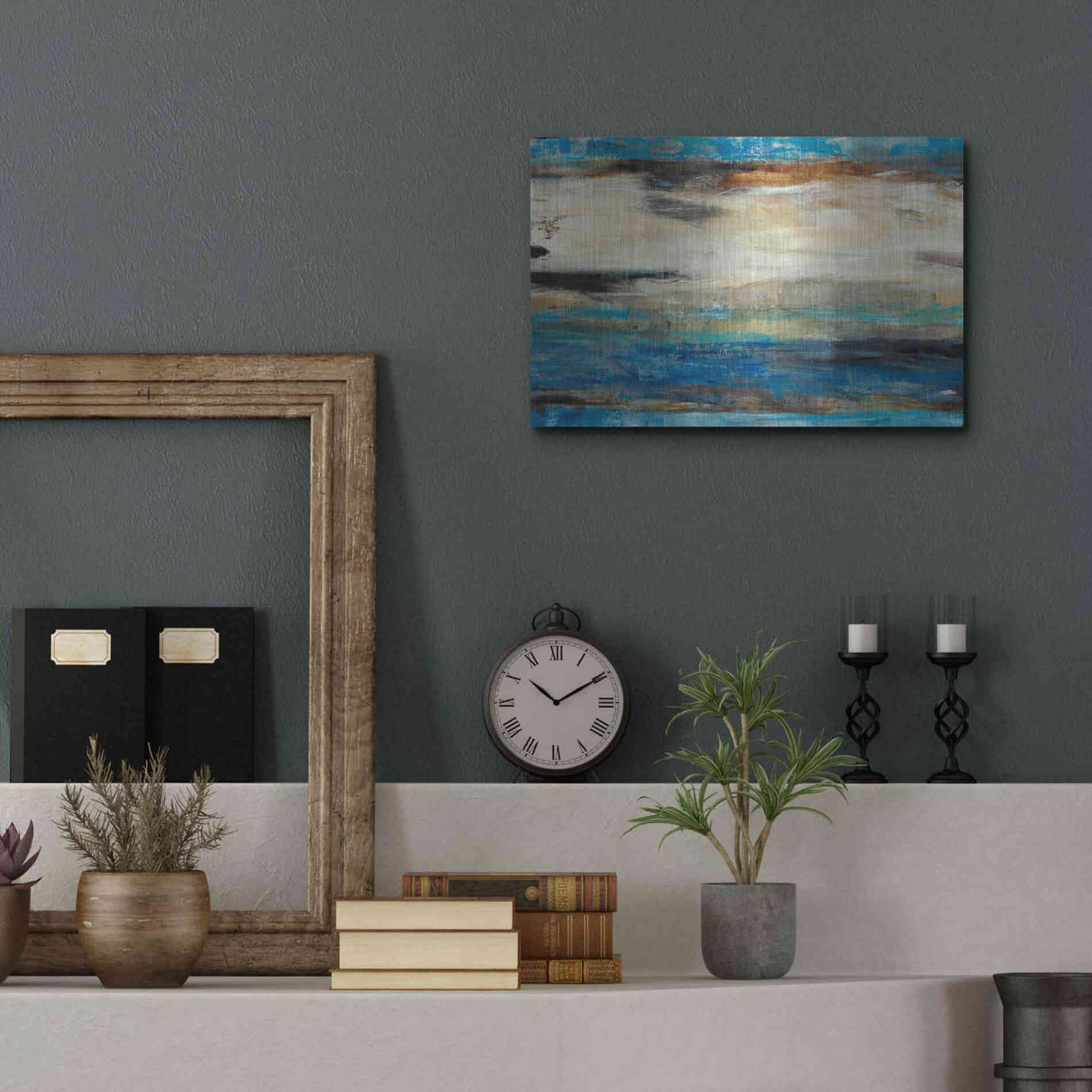 Luxe Metal Art 'Bramble II' by Tim O'Toole, Metal Wall Art,16x12