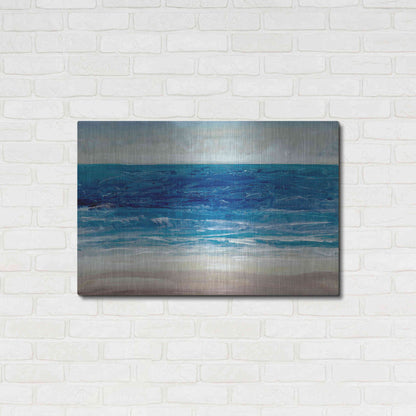 Luxe Metal Art 'Crashing Blue I' by Tim O'Toole, Metal Wall Art,36x24