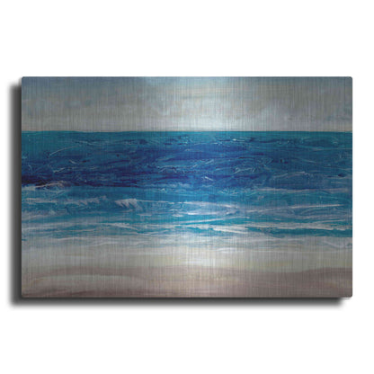 Luxe Metal Art 'Crashing Blue I' by Tim O'Toole, Metal Wall Art