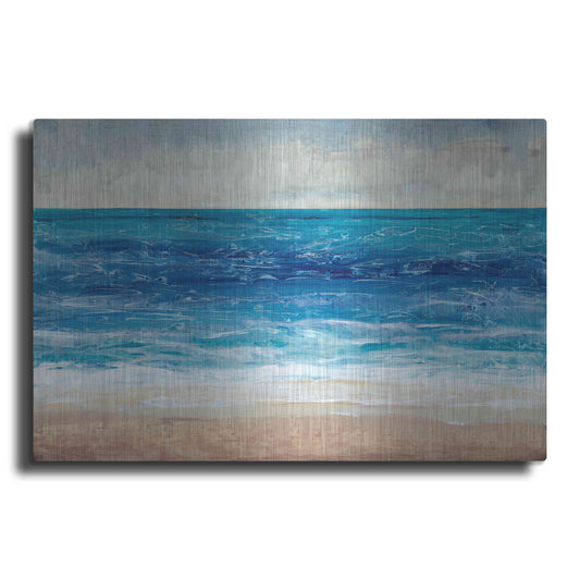 Luxe Metal Art 'Crashing Blue II' by Tim O'Toole, Metal Wall Art