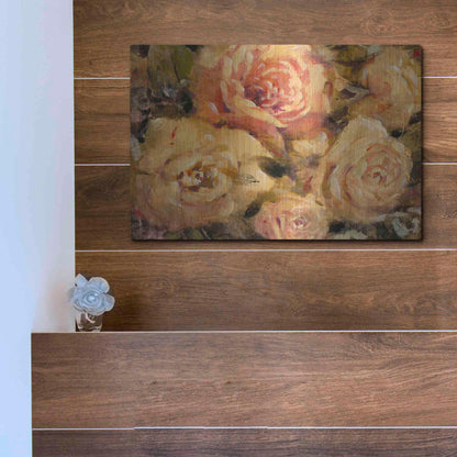 Luxe Metal Art 'Floral in Bloom II' by Tim O'Toole, Metal Wall Art,16x12