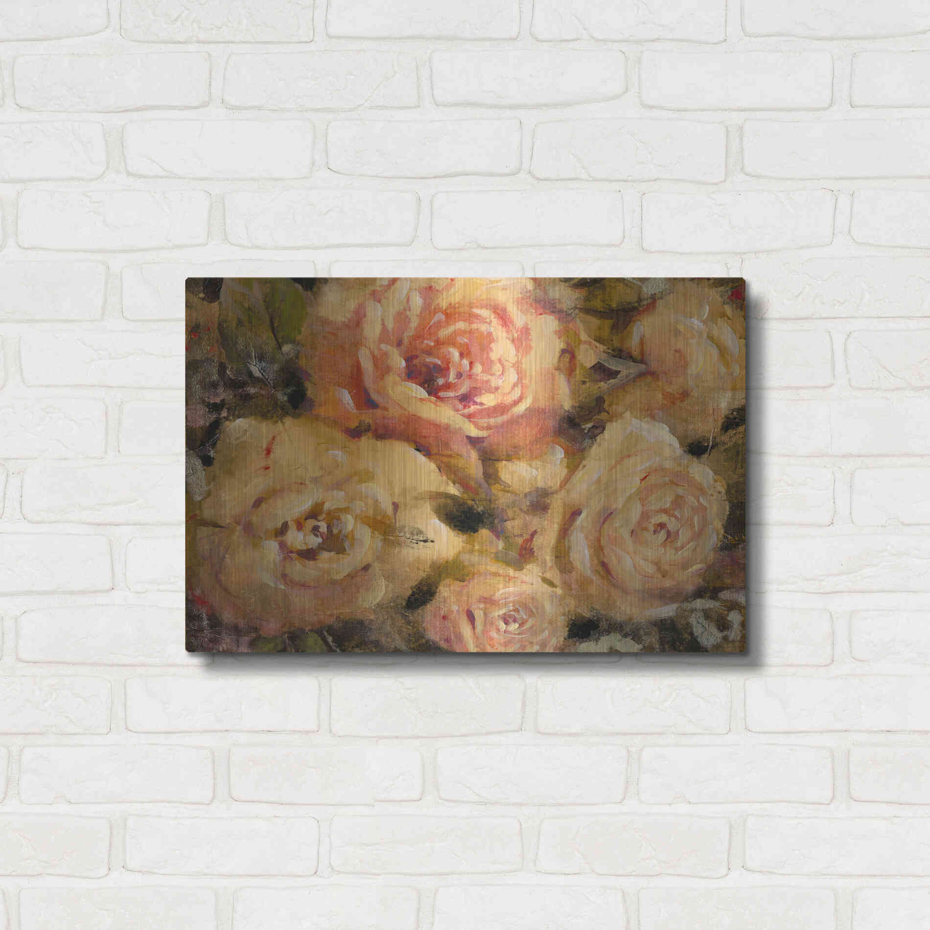 Luxe Metal Art 'Floral in Bloom II' by Tim O'Toole, Metal Wall Art,24x16